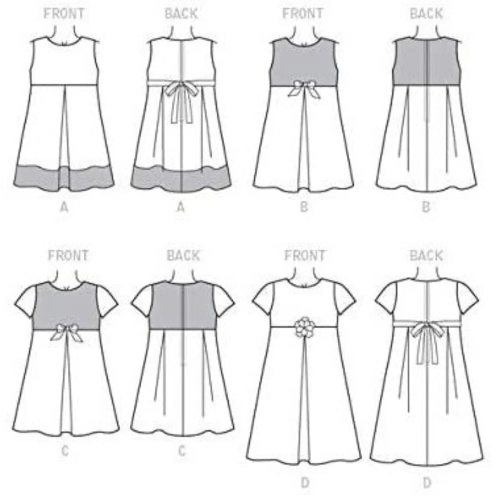Butterick Sewing‎ Pattern 6314 Girls Skirt Dress Size 2-5
